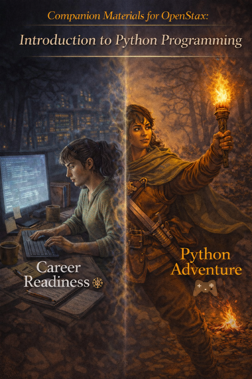 The image displays the cover for supplemental educational materials related to the OpenStax Python programming textbook.
